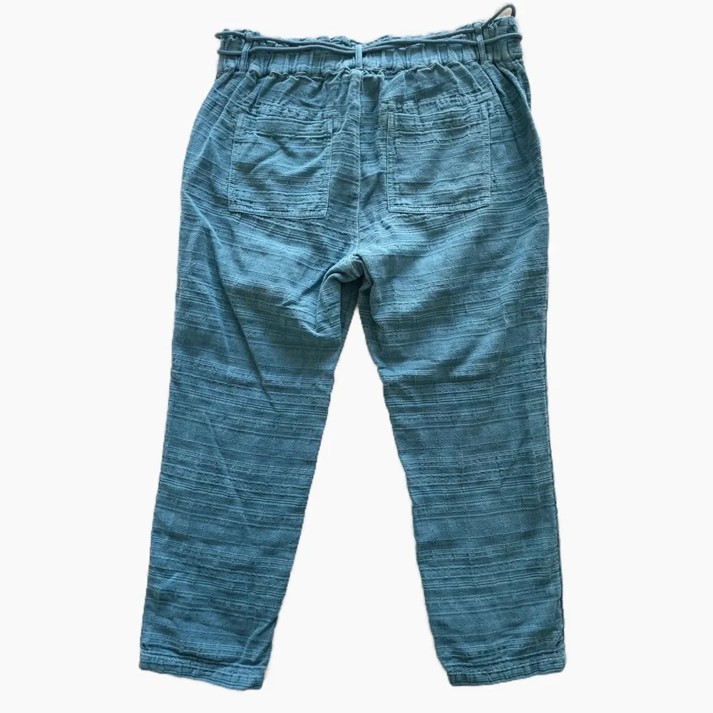 Sundance Teal Blue Textured Pull-On Pants
